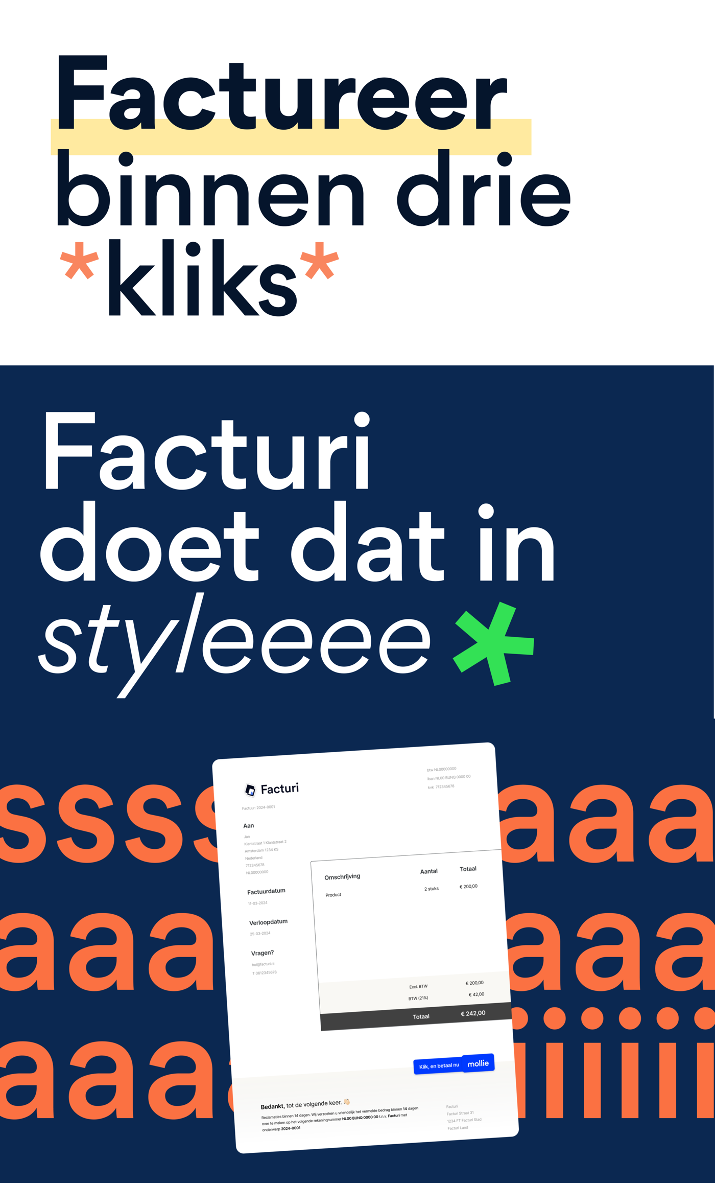 Factureer Binnen Drie Kliks (3024 X 5892 Px)